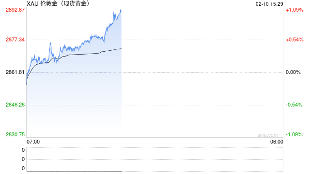 现货黄金站上2890美元/盎司 年内涨超10%